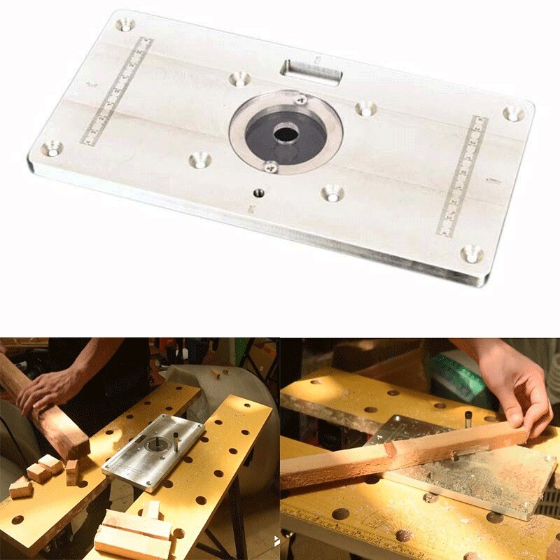 Multifunctional Aluminum Router Table Plate Trimming Engraving machine Flip Board For Woodworking Benches