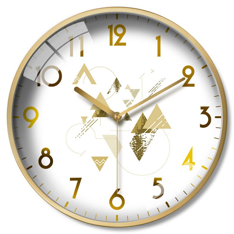 Gold Metal Luxury Wall Clock Living Room Modern Large Wall Watches Home Decor Bedroom Silent Duvar Saatleri FZ136: C