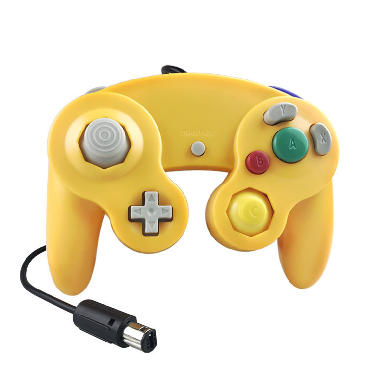 DATA FROG Classic Wired Controller Joypad Joystick Gamepad For Nintend For Gamecube Controller For Wii Vibration Gameing: yellow