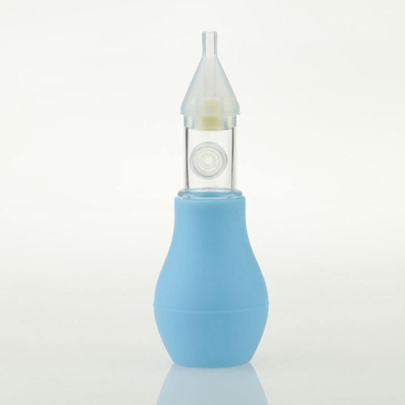 Infant Nasal Aspirator Silicone Twist Aspirator Manual Snot Sucker Mucus Sucker Baby Care M09: Blue