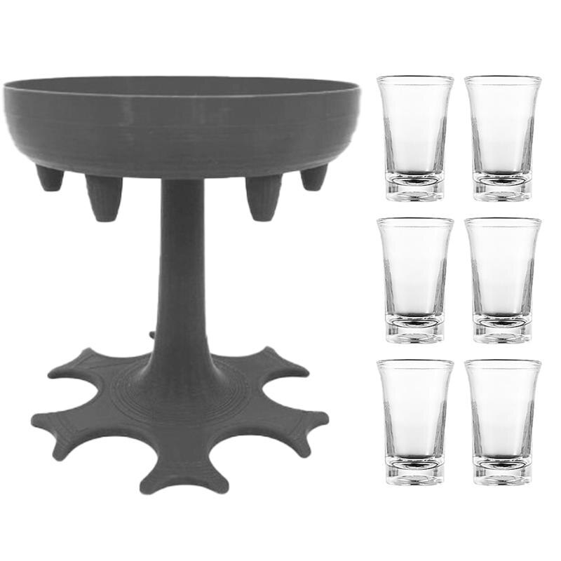 6 Shot Glass Dispenser Holder Carrier Caddy Liquor Dispenser Party Beverage Drinking Games Bar Cocktail Wine Quick Filling Tool: B
