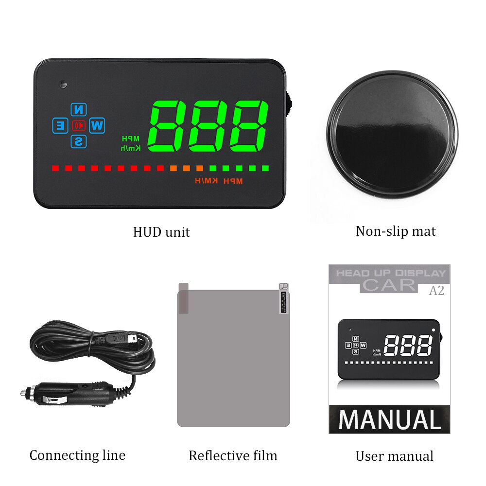 HUD A2 display head up display gps Digital Car Speedometer Auto Windshield Project Speedometer GPS hud head up display cars