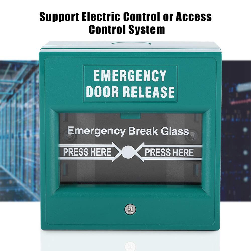 Emergency Door Release Glass Break Alarm Button Fire Alarm Swtich Break Glass Exit Release Switch for Lock Security System