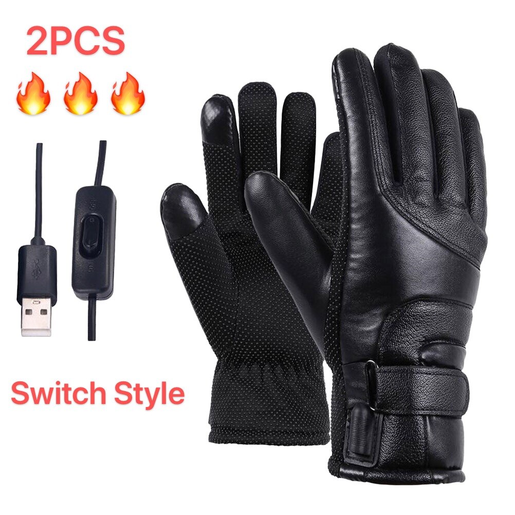 Winter Motorfiets Rijden Elektrische Verwarming Handschoenen Warme Handschoenen Usb Hoge Warmte 4 Gear Temperatuurregeling Thermische Verwarming Handschoenen: B