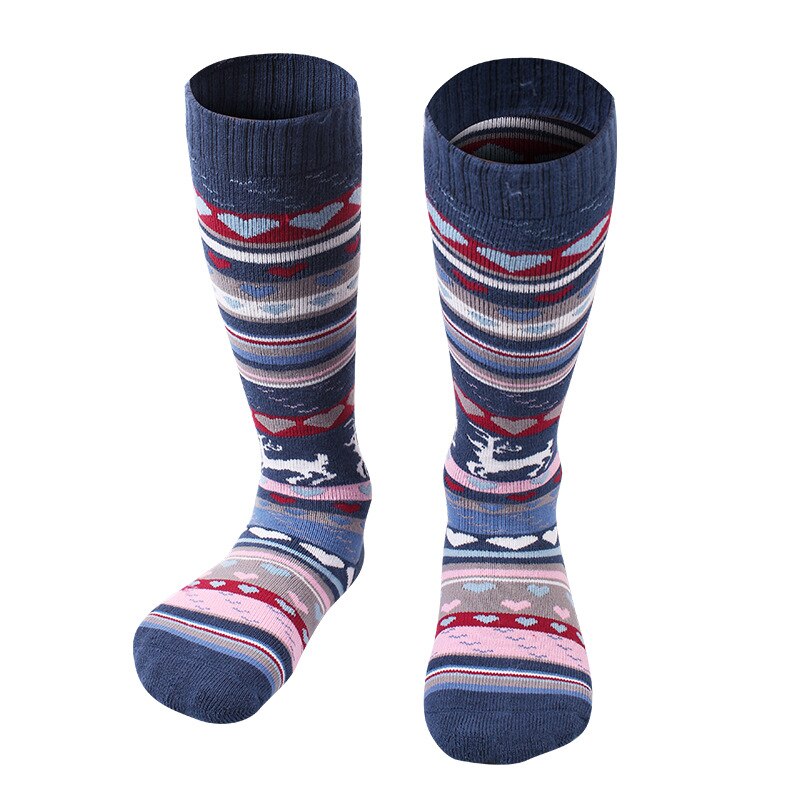 Calcetines deportivos de nieve para niños, calcetines de invierno, calcetín abrigado hasta la rodilla de secado rápido, calcetines térmicos gruesos para niños y niñas, calcetines de Snowboard