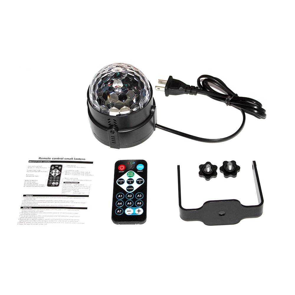 Bola de discoteca giratoria UV, luz estroboscópica de 3W RGB, luces de escenario para Navidad, hogar, KTV, Navidad, boda y espectáculo