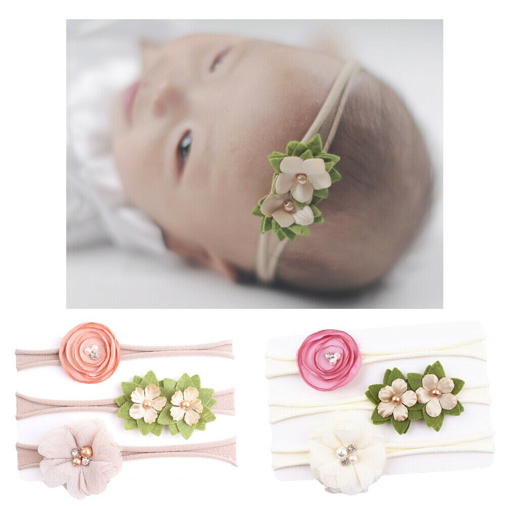 Diadema Suave Elástica Para Bebé/niña Con Lazo - Talla única, Color Blanco, Accesorio De Pelo Adorable