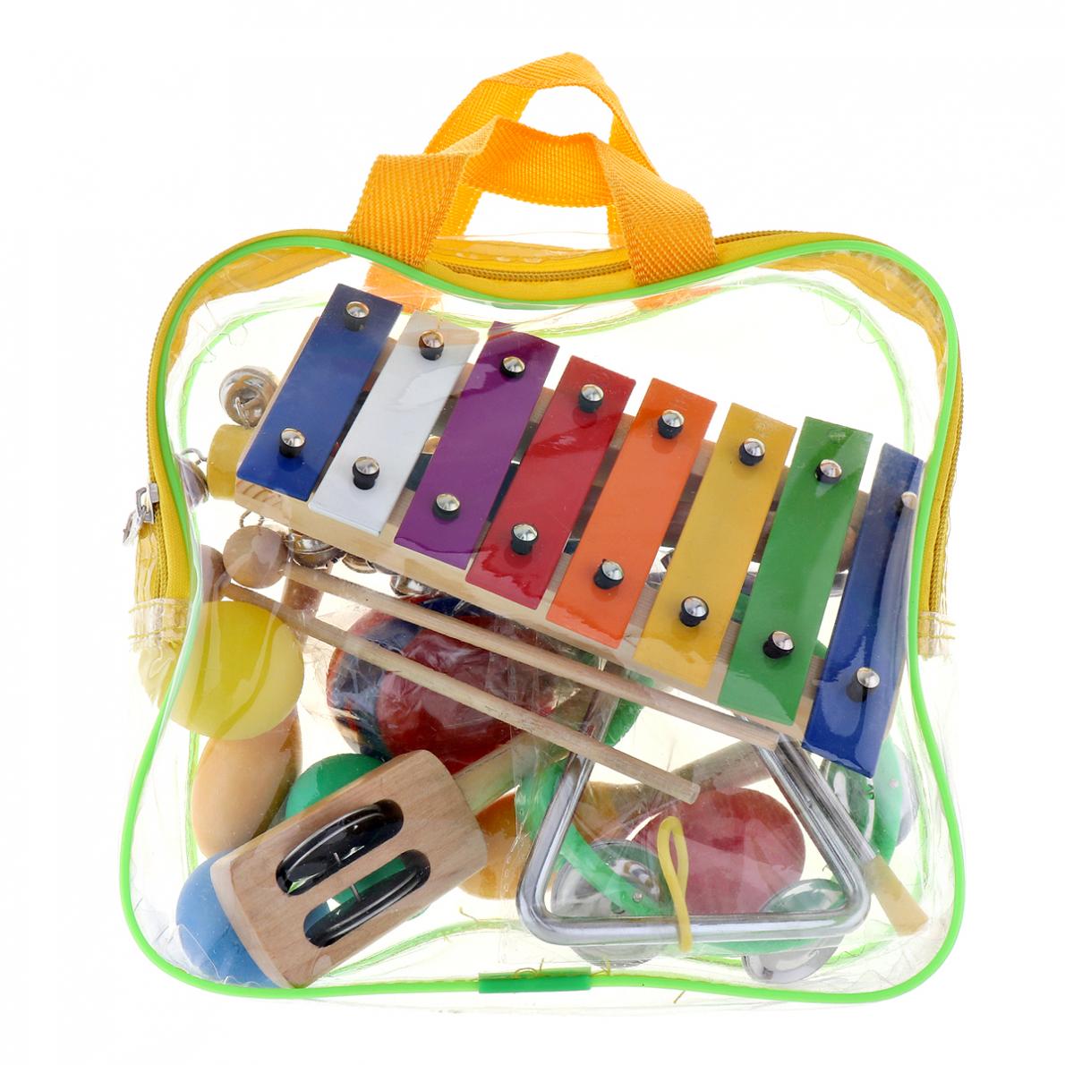 Bells 17Pcs/Lot Musical Instruments 8 Tone Xylophone Set 9 Kinds Kids Percussion for Children / Baby / Early Education
