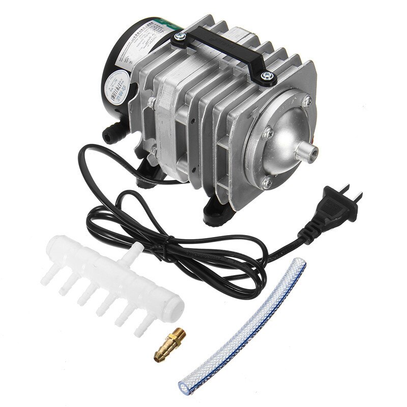 45W 220V 70L/min Electromagnetic Air Compressor Pump Oxygen Aquarium Fish Pond Compressor Hydroponic Air Aerator Pump ACO-318