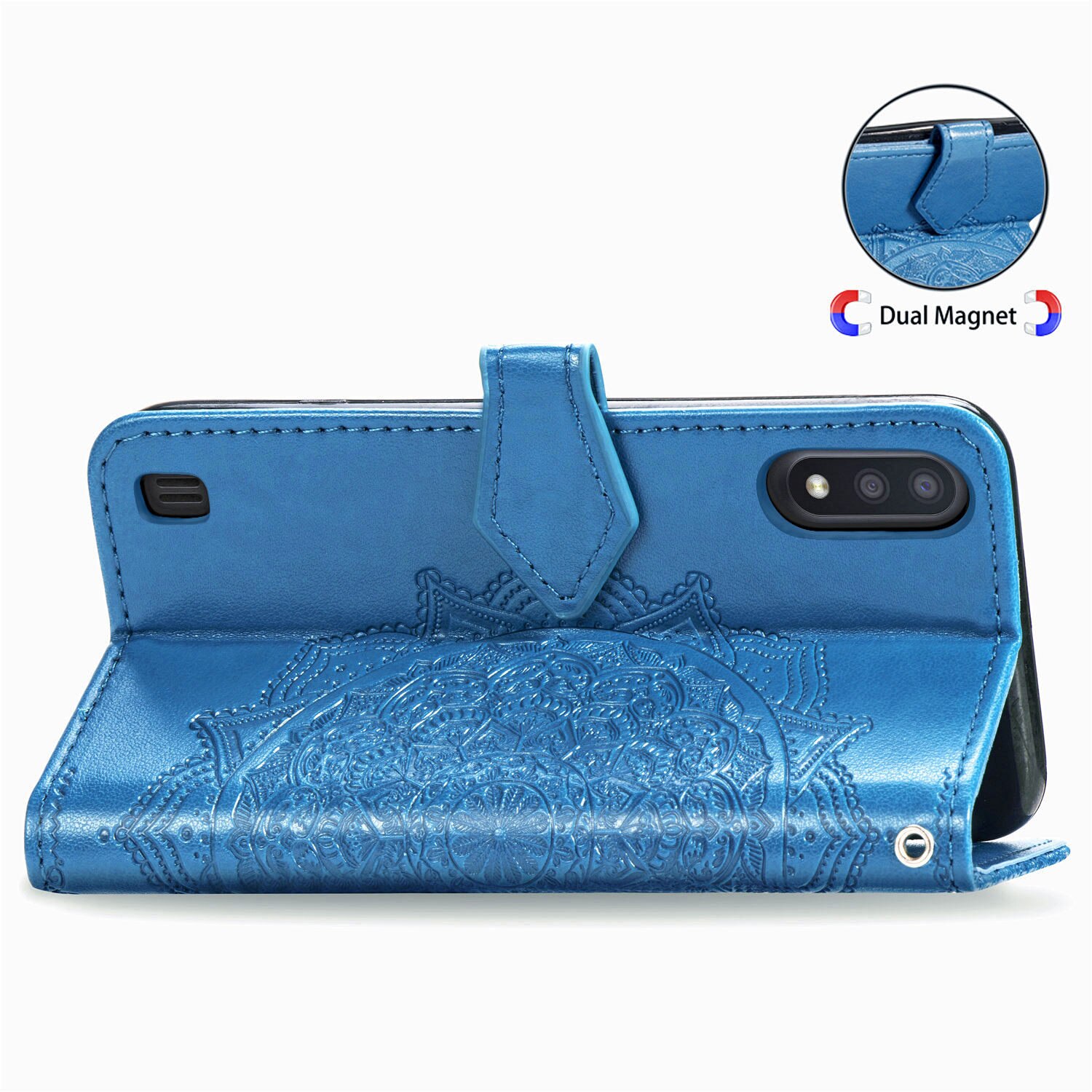 M01 Case on for Samsung Galaxy M01 Case Flip Leather 3D Mandala Flower Case For Samsung M 01 SM-M015G/DS SM-M015F/DS Case Cover