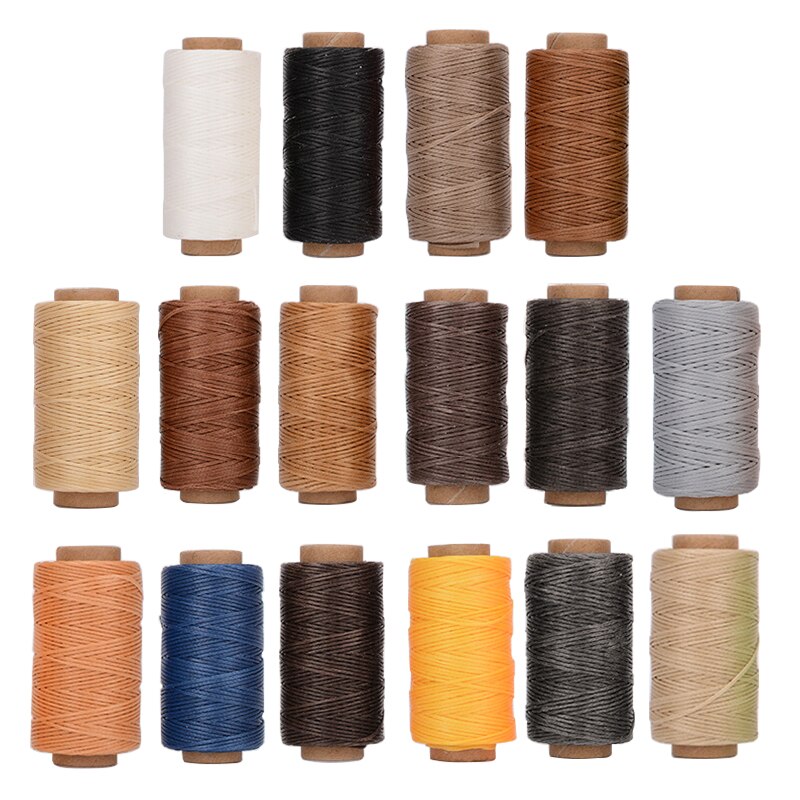 Kit de herramientas de costura de cuero, hilo encerado, tijeras de punzón de cobre para bricolaje, Zapatero de cuero, bolsas, reparación de costuras