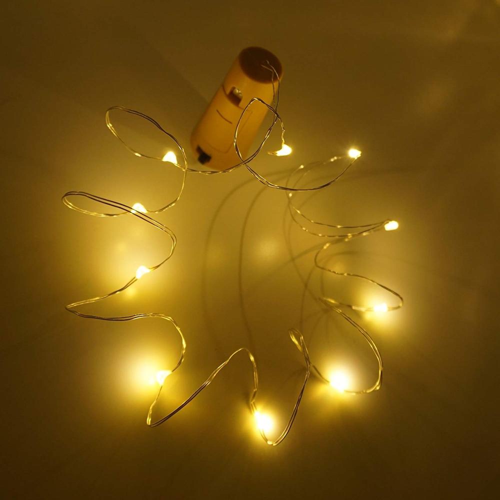 3m vinflasker med kork 30 led flaske lys batteri kork til fest bryllup jul halloween bar indretning varm hvid snor lampe