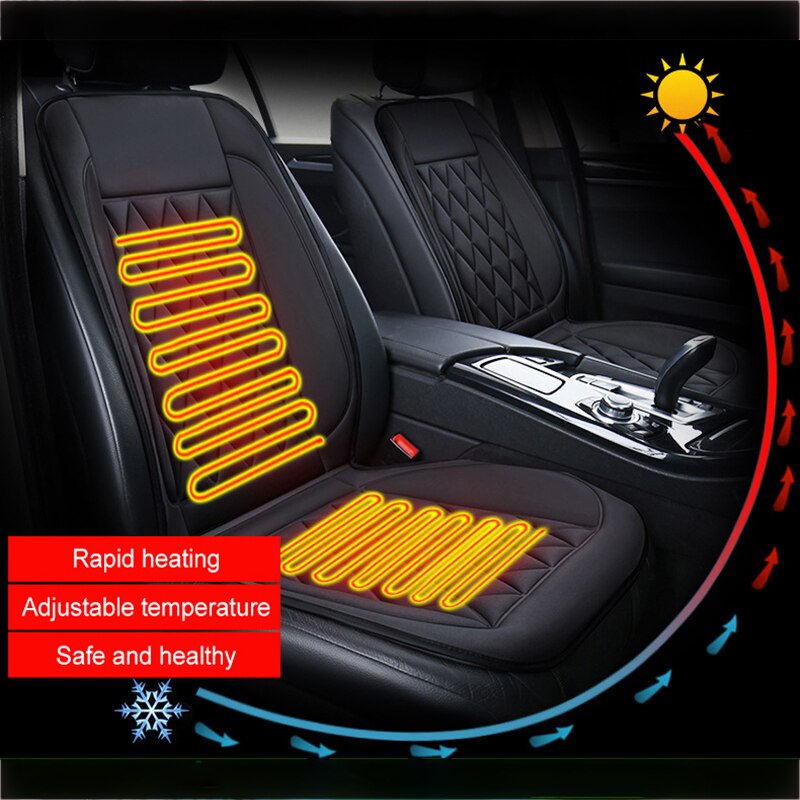 2 st 12v/24v bil snabbt uppvärmd kudde justerbar bil eluppvärmningskudde vinterdyna sätesuppvärmningskudde auto styling täcker