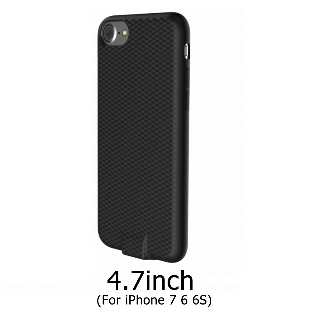 Funda con receptor QI para iphone 7 7Plus, cargador inalámbrico, carcasa ultrafina y antideslizante, Simple: iPhone 7 6 6S