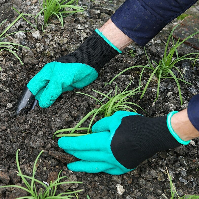 Guantes de jardinería con garras de plástico ABS, 1 par, superventas,