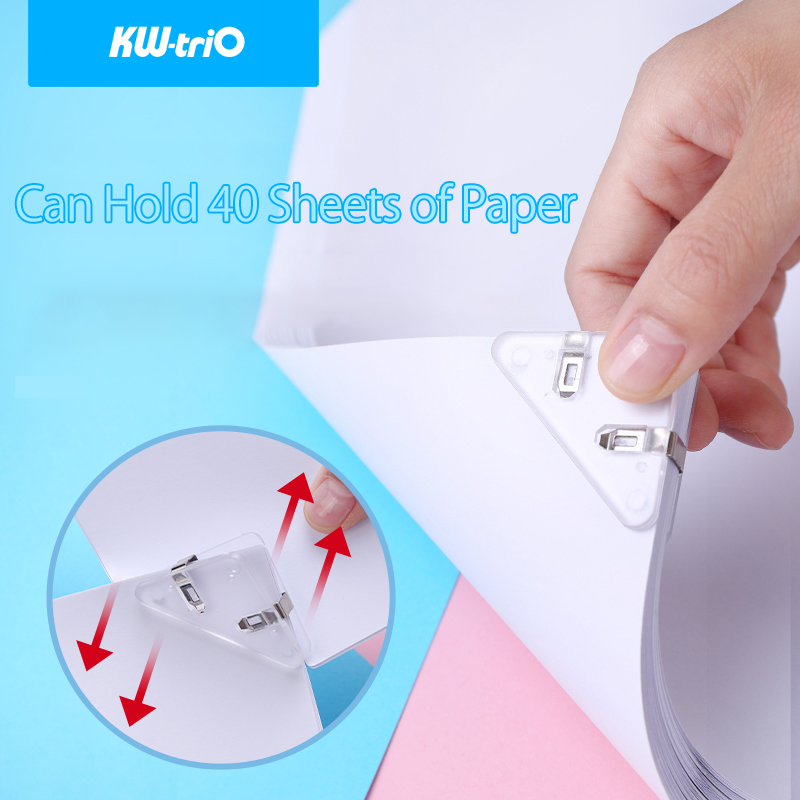 KW-triO Triangular Book Clip Colorful Paper Clip Notebook Binder Clip Cute Bookmark Clip DIY Office Accessories Student Supplies