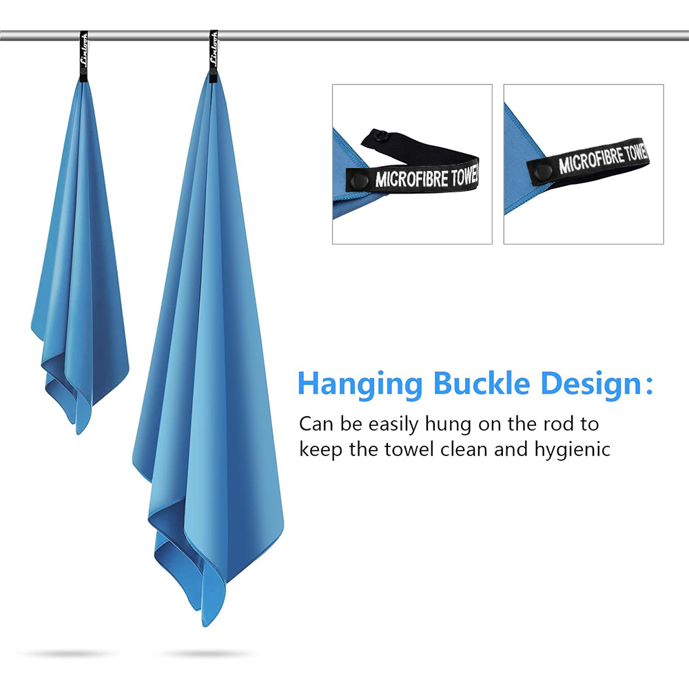 2-er- Pack mikrofaser-schnelltrocknungshandtücher: kompakt, weich, leicht und Ideal für Camping, wandern, fitnessstudio, Yoga, Strand, Sport und schwimmen.