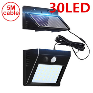 56 led solar light split panel dimmable mode solar lamp garden yard door garage patio lantern security deck fence decor outdoor: YX03-30-3M-S