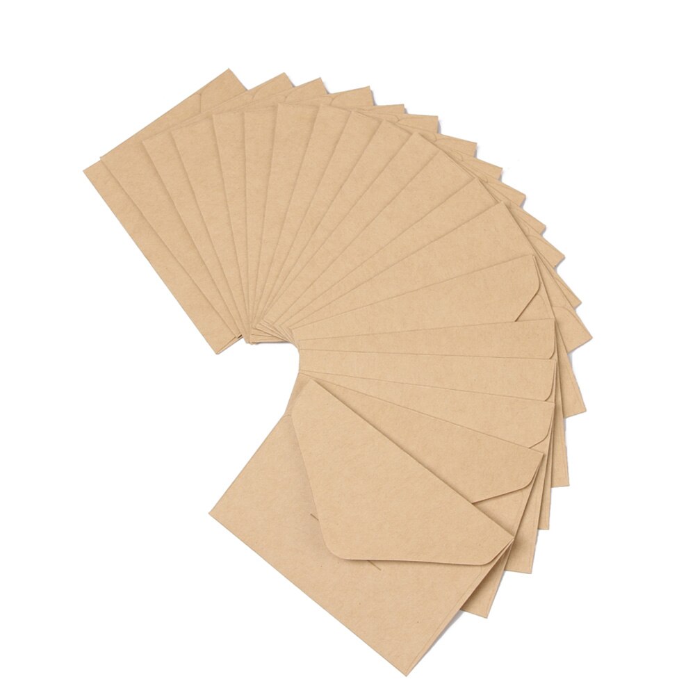 Mini Series Business Classic White Black Kraft Blank Mini Paper Window Envelopes Wedding Invitation Envelope