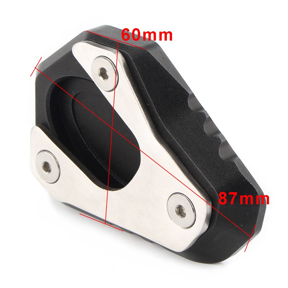 Moto béquille support latéral plaque d'extension agrandisseur tampon pour Kawasaki ER-6F/ER-6N ER6F ER6N