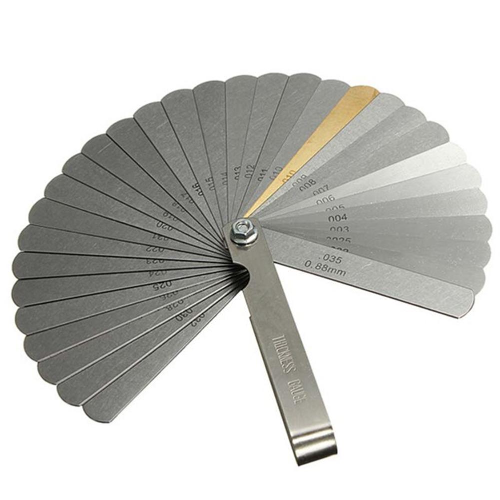 Combinaison jauge palpeur acier inoxydable amovible 32 lames métrique impérial épaisseur écart remplissage Instruments de mesure
