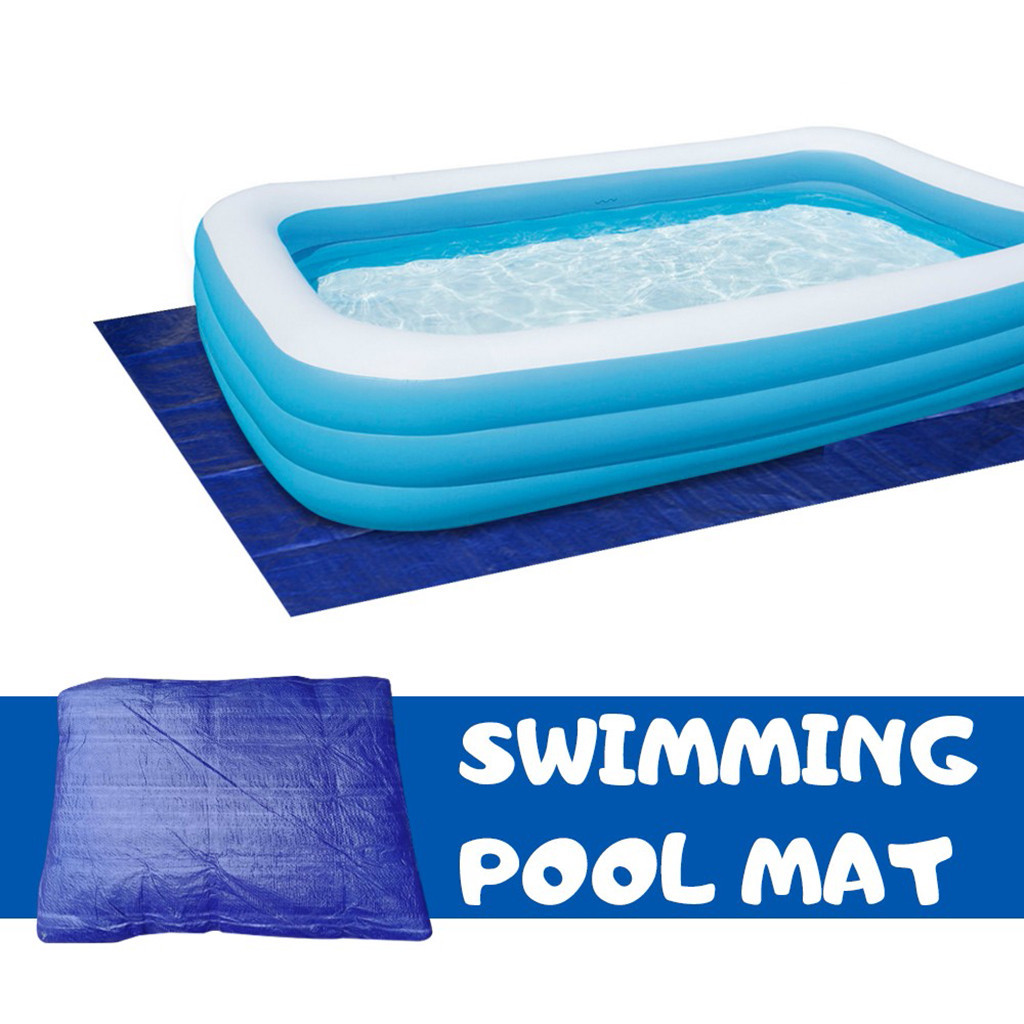 Rechthoek Zwembad Cover, 1m 2m 3m 4m 5m 6m Breed Hot Tub Zonne Verwarming Deken DIY Cuting, Bovengronds/In de Grond Zwembad Stofdicht Dekzeil, Blue