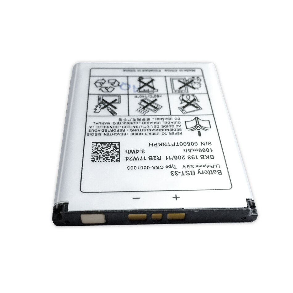 BST-33 Mobile Phone Battery For Sony Ericsson K800i K810i C702 C903 F305 G900 K550i K630i K660i W100I T700 T715