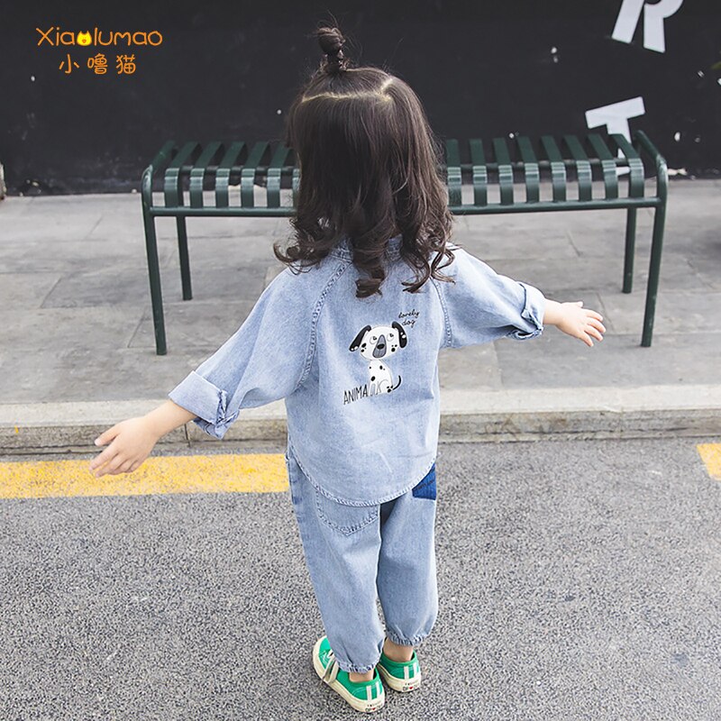 Kids Girls Boys Denim Bodysuit Autumn Spring long sleeve Gentleman bow tie Jumpsuit Outfits Jeans Clothes