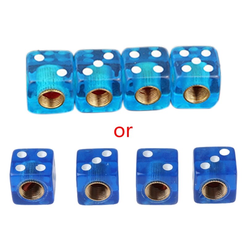 Cubierta de vástago de válvula de aire, tapa antipolvo para coche, camión, rueda, 4 Uds.: Azul cielo