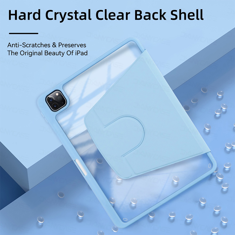 TBTIC 360° Rotation Case For iPad Air 4 5 10th 10.9 Pro 11 9th 8th 7th Gen 10.2In Mini 6 Cover Casing With Pencil Slot Holder