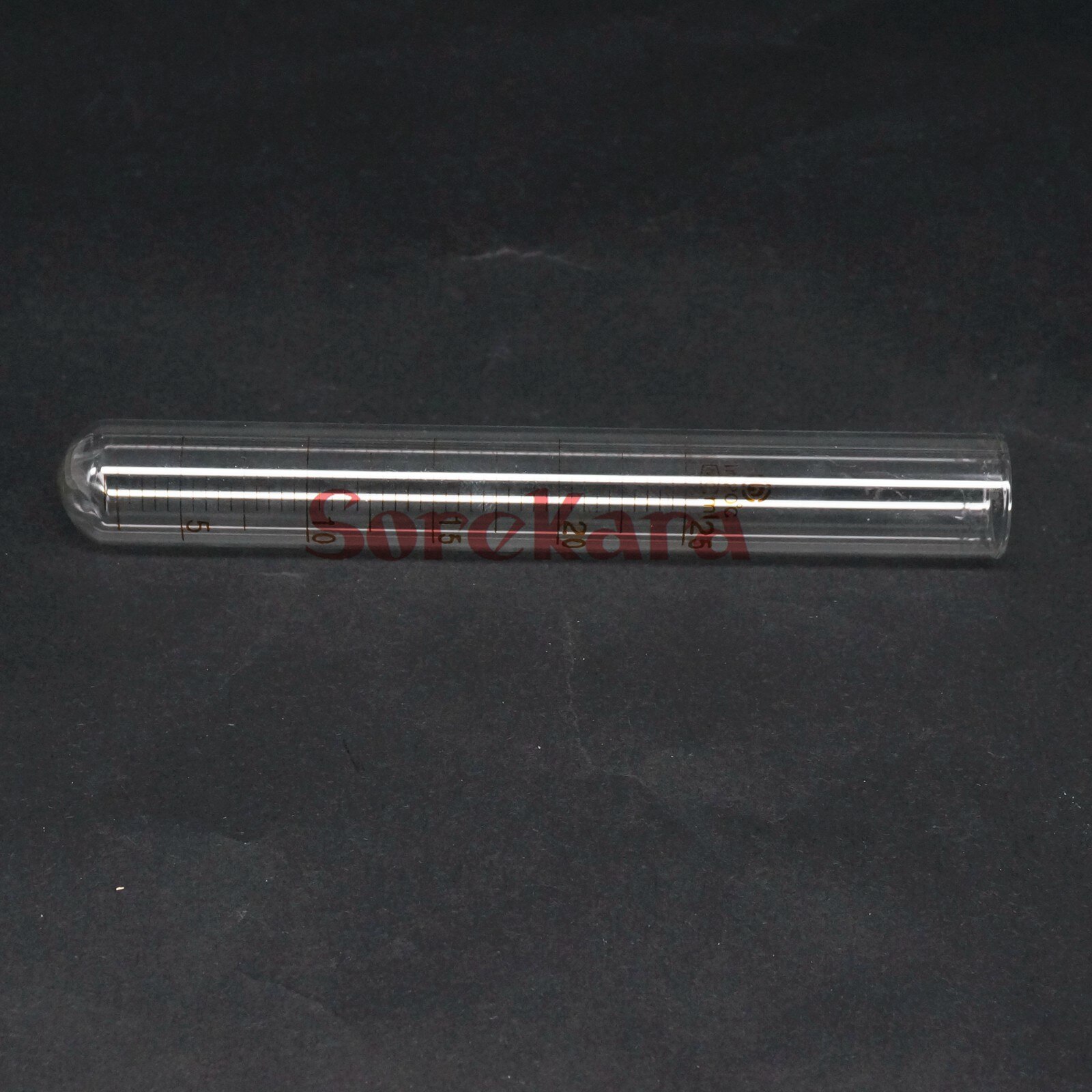 Tube à essai en verre à fond rond pour laboratoire de chimie, LOT de 5 lignes à échelle 25ml