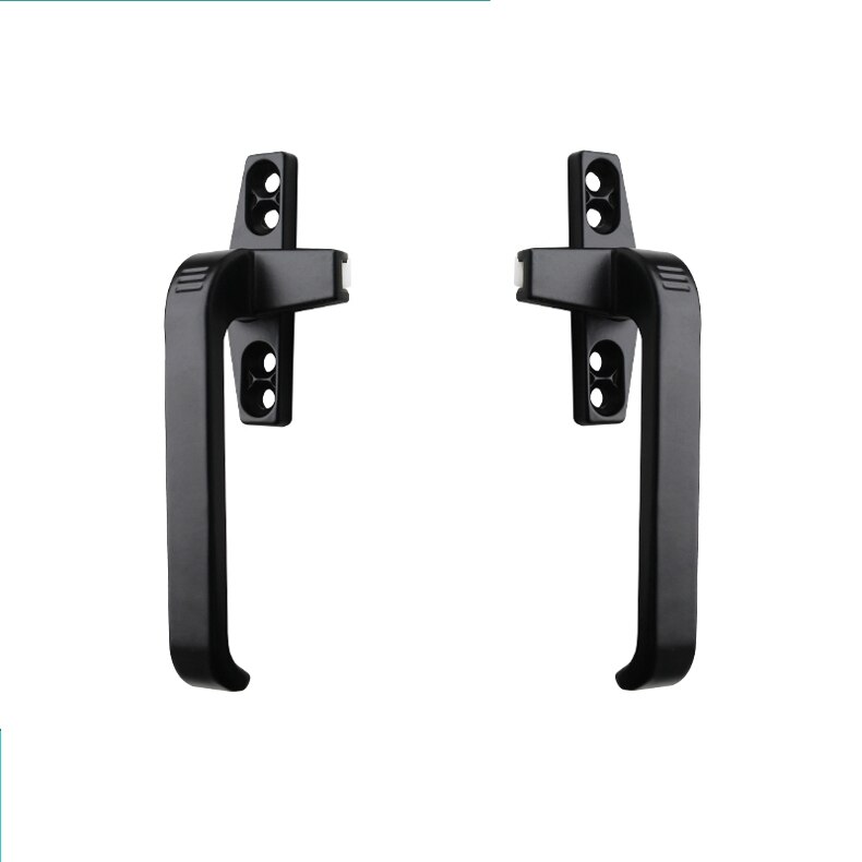 Poignée de porte/fenêtre épaisse en alliage de Zinc, 50 types, ouverture à plat droite/gauche, verrou de loquet à Point unique: right / A-black