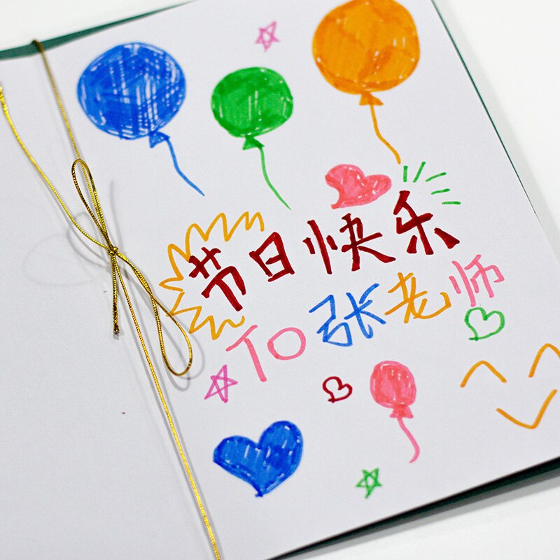 DIY 3D Cartoon Greeting Card Thanks Card Graduation Card Teacher Friend Classmate Brithday Card For Children Kid Toy