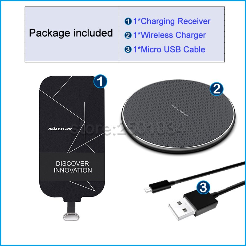 Qi de carregamento sem fio para samsung galaxy m20 m30 m40 m11 m21 m31 m30s carregador sem fio + receptor usbc: Receiver and Charger