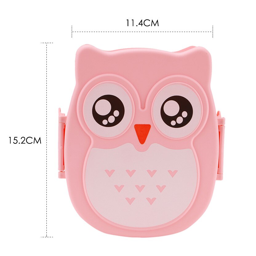 1Pcs Cartoon Owl Shape Lunch Box Food Container Sushi Bento Box With Spoon For Kids School Student Picnic Food Fruit Storage Box