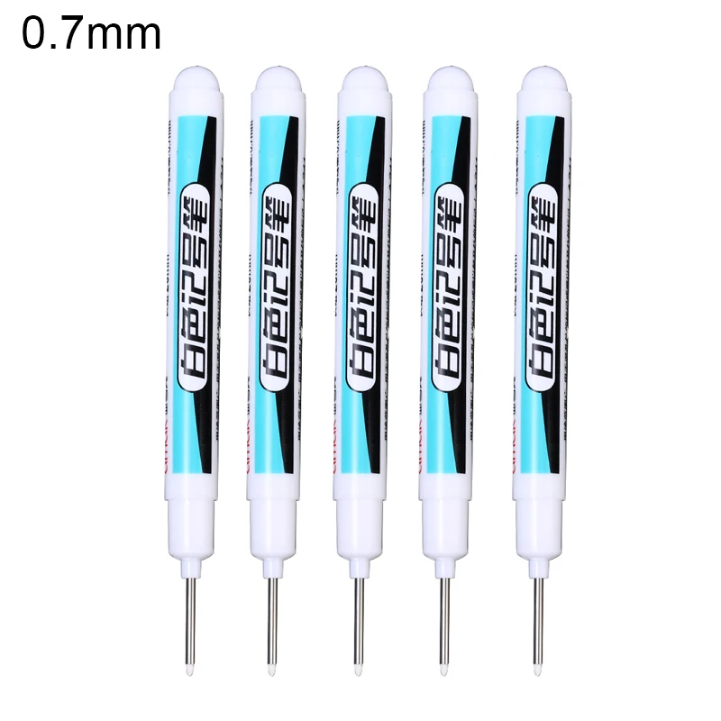 5/1Stck Fettige Weiße Marker Stift Graffiti Stifte Wasserdicht dauerhaft Gel Bleistift Reifen Notizbuch Glas Malerei Stift 0,7mm 1mm 2,5mm: Licht Grün
