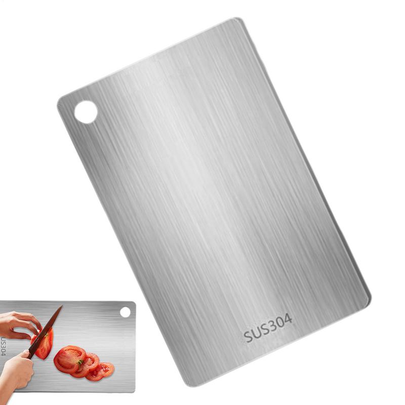 Tabla de cortar de titanio, tapetes grandes de corte de Metal de doble cara, tabla para hornear de fácil agarre para encimera, herramienta de cocina para carne y frutas