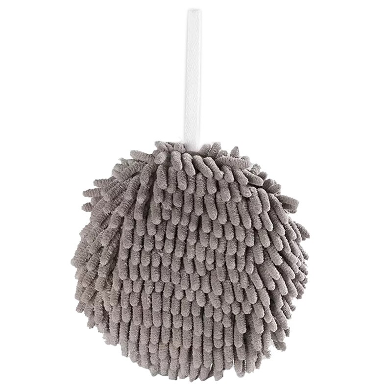 Söt hushålls chenille handduk handavtorkning boll hängbar kök toalett vattenabsorberande handduk