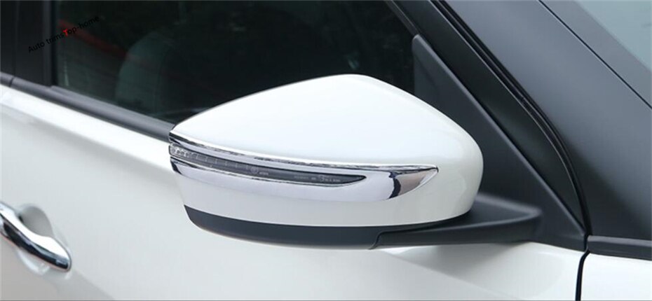 Yimaautotrims Accessories Fit For Nissan Kicks - Car Rearview Mirror Rubbing Stripes Streamer Cover Trim