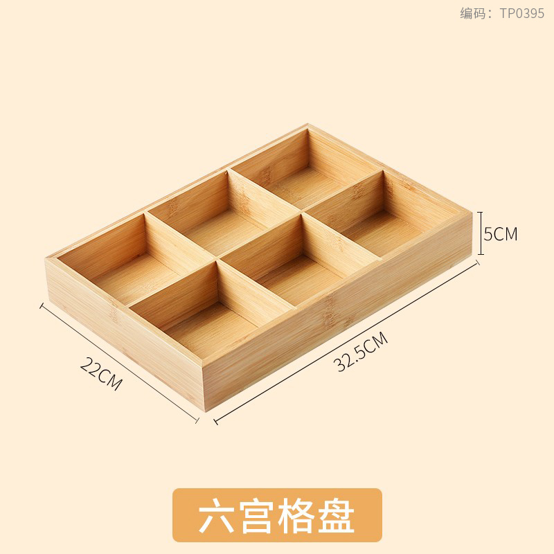 Bamboo Tray Dried Fruit Snacks Fruit Dessert Sushi Plate Pot Compartment Container Tea Table Snacks Dinner Plate: Watermelon red