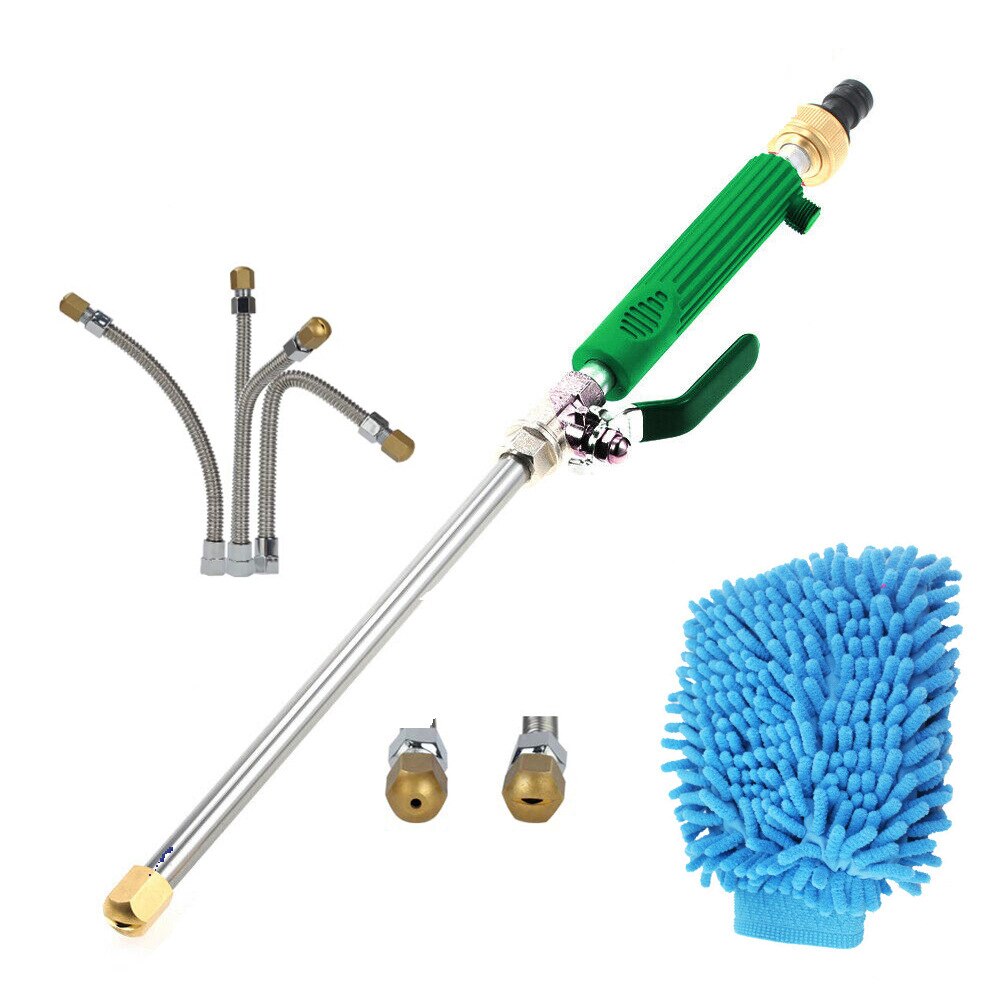 Hogedrukreiniger Spuit Auto Wassen Gereedschap Metalen High Power Water Reinigen Spray Tool Tuin Water Jet Wasmachine: green