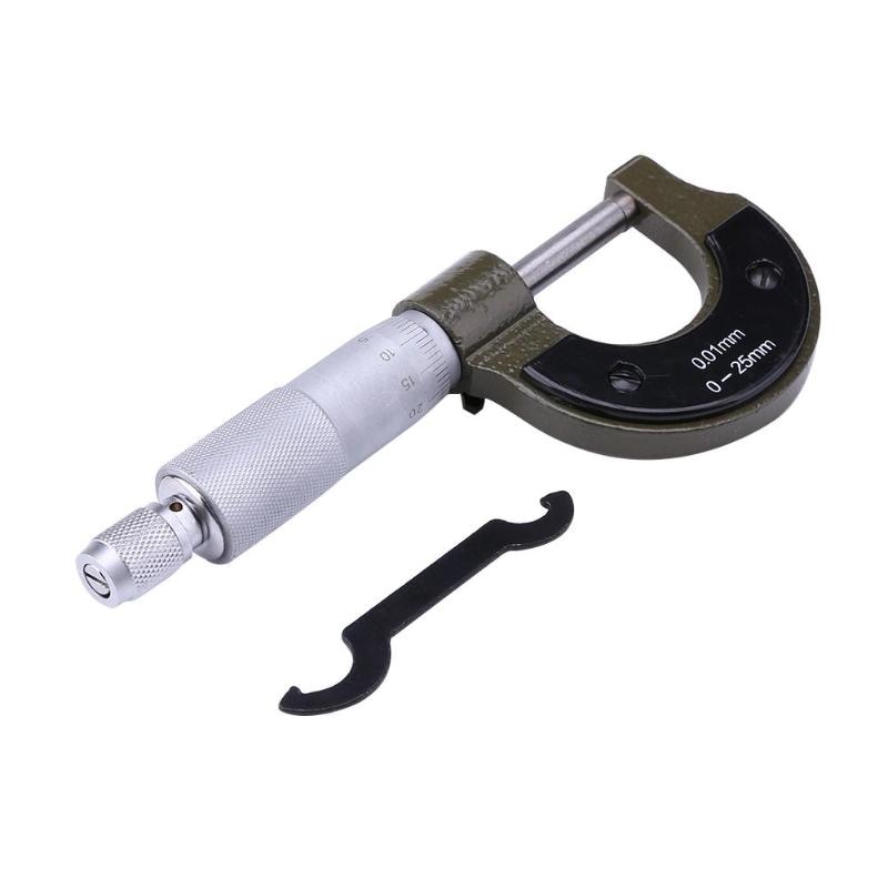 0-25mm/0,01mm exterior calibre micrométrico de precisión calibrador a Vernier herramientas de medición micrómetro calibrador