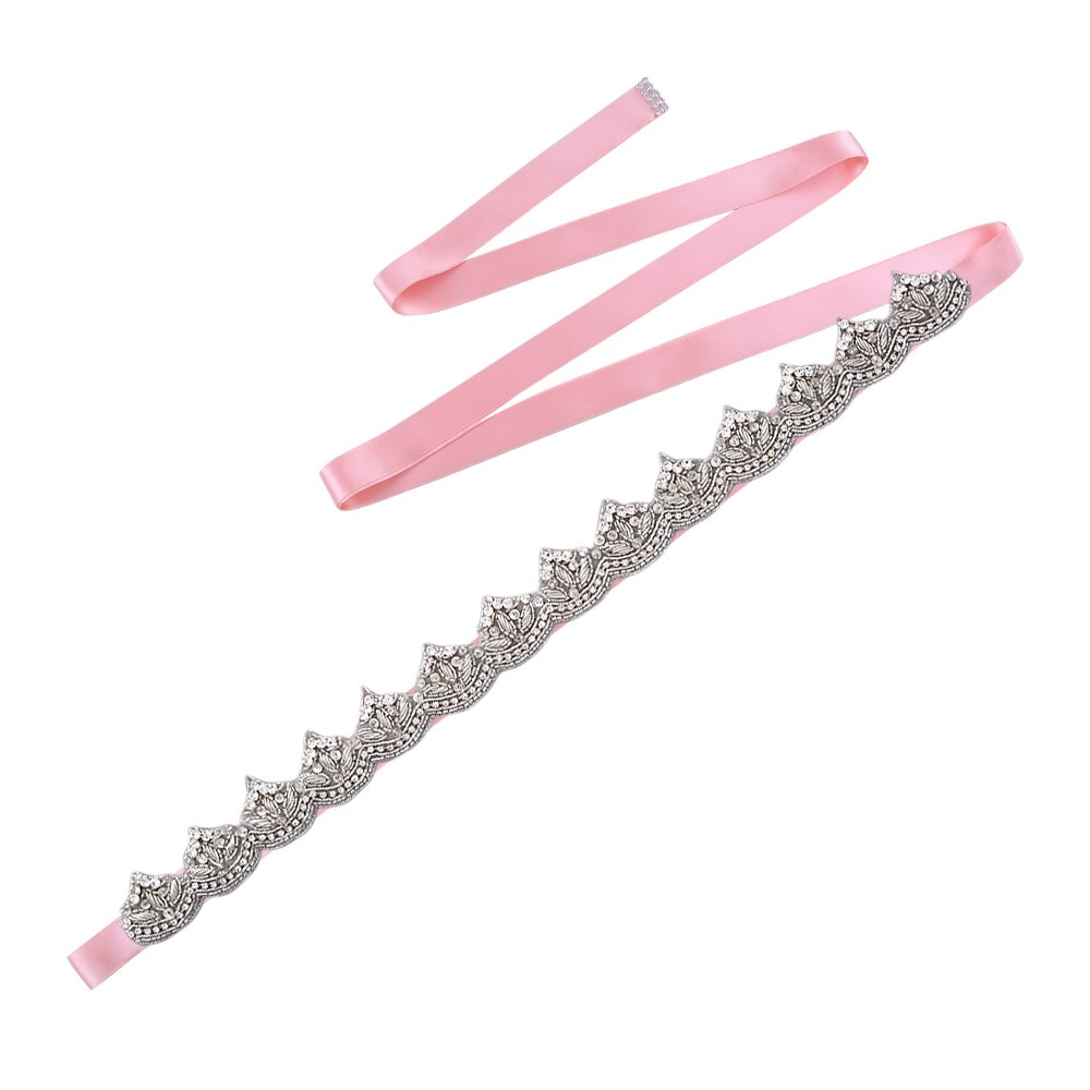 Topqueen  s460 bröllopsklänning bälte indiskt siden kvinnor bälte juvel bälte kvinna snabba produkter gravidklänning bälte formellt bälte: Baby rosa
