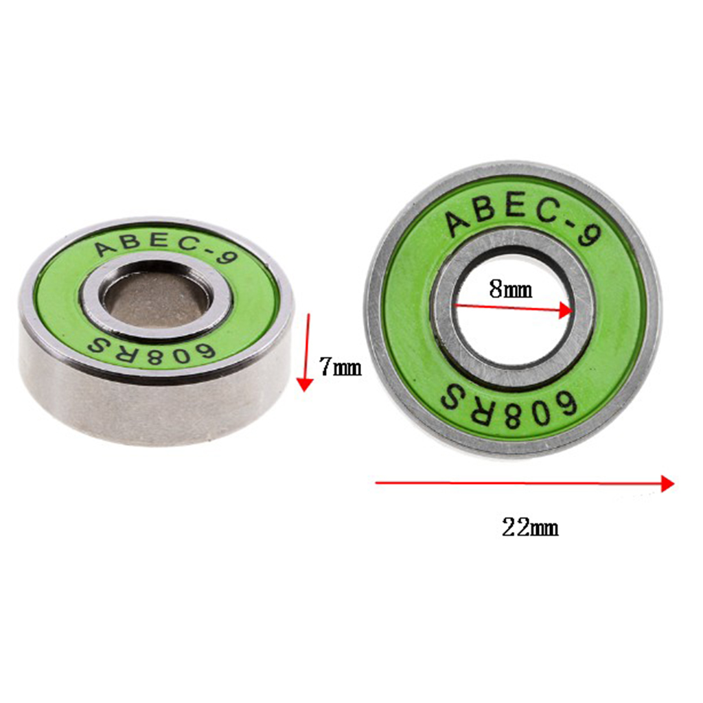 8 pcs 608-RS Skateboard Bearing Rolling Bearings Abec-9 Bearing For Skateboards Longboards Roller Skates Wheel Bearings