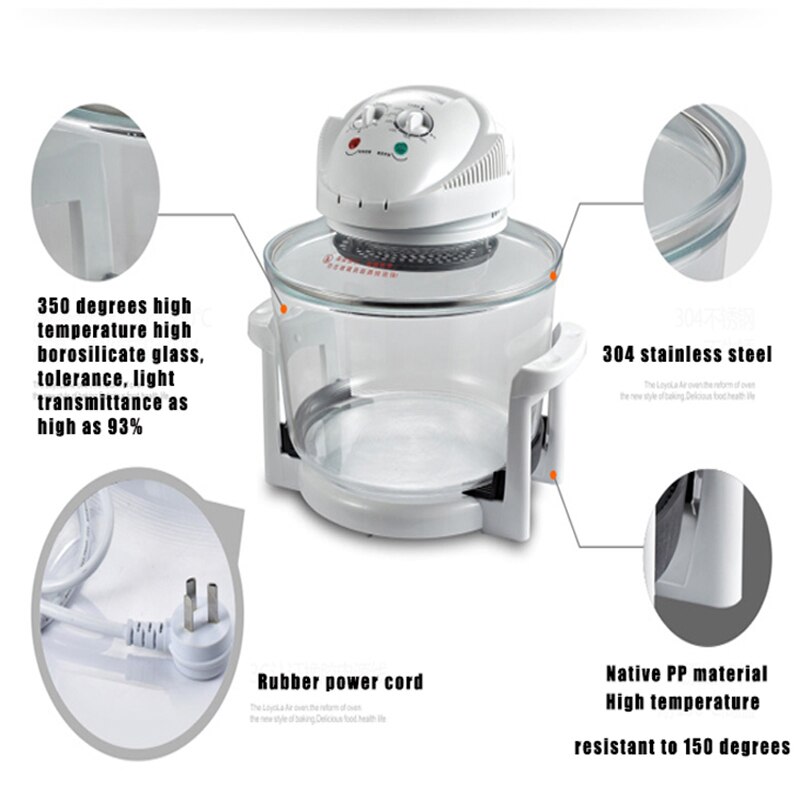12L Home Halogen Oven LO-G6 turbo oven Conventional Infrared Super Wave Oven Electric air fryer 0-60MIN TIMING 220V 1300W 1pc