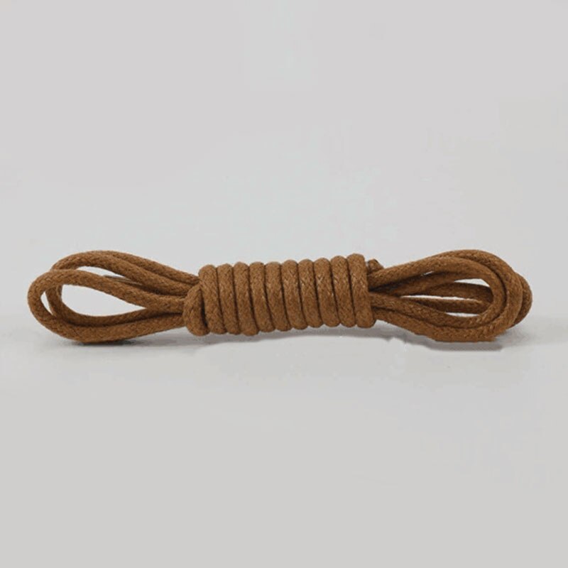 1 paar Stiefel Schnürsenkel Baumwolle Gewachste Schnürsenkel Runde Schnürsenkel Stiefel Schuhe Schnürsenkel Wasserdichte Leder Schnürsenkel Für Schuhe Saiten: Kamel