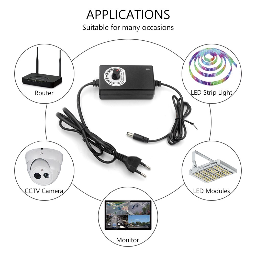 Adjustable Power Adatper 3 9 12 24 V Volt AC 100-240V Supply Power Switching r AC To DC 3V 9V 12V 24V Universal Adapter Charge
