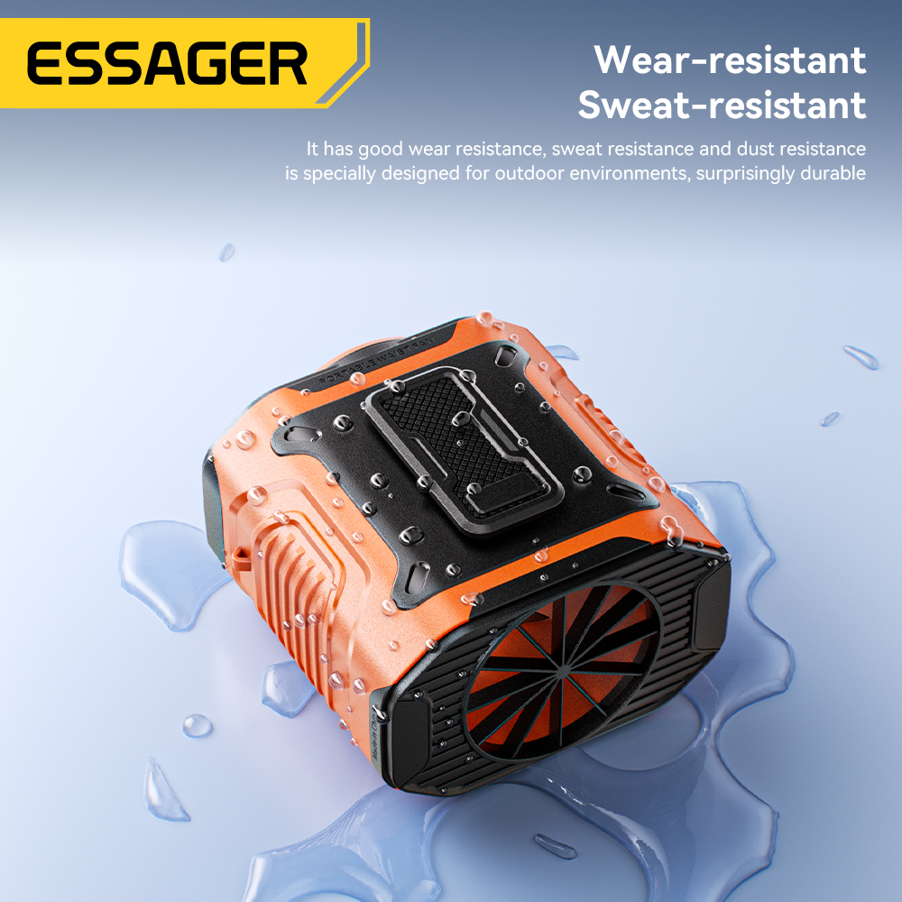 Essager Neck Waist Wearable Fan 10000RPM Hands-Free Cooling Speeds Adjustable 4000mAh Ultra-Light Portable for Travel Hiking