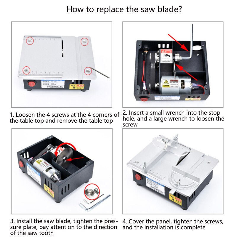 Small Table Saw Multifunctional Desktop Aluminum Alloy Wood Bamboo Stick Cutting Machine Handmade DIY Cutting Machine YZ