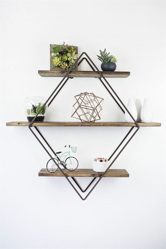 Metal And Decorative Black 3-Tier Shelf, Bookcase